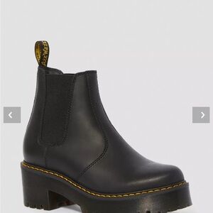 Dr. Martens Rometty Black Ankle Boots with Platform Sole